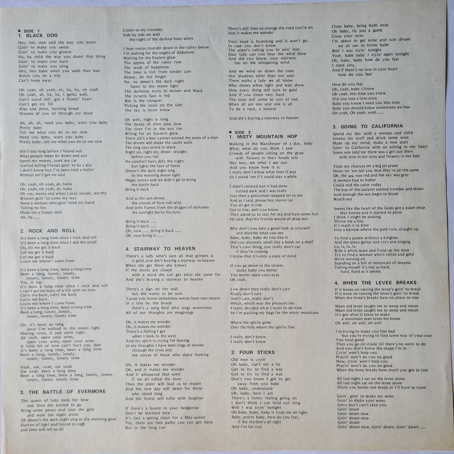 Led Zeppelin – Led Zeppelin 4 - 1971 (1976 Japanese Pressing) - Vinyl Record LP (near mint)