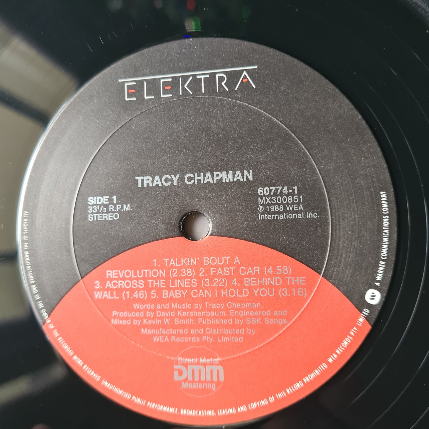 Tracy Chapman – Tracy Chapman - 1988 - Australian Pressing- Vinyl Record LP
