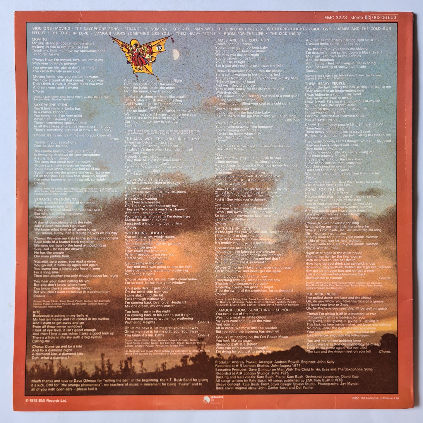 Kate Bush – Kick Inside - 1978 (Irish Pressing) - Vinyl Record LP (near mint)