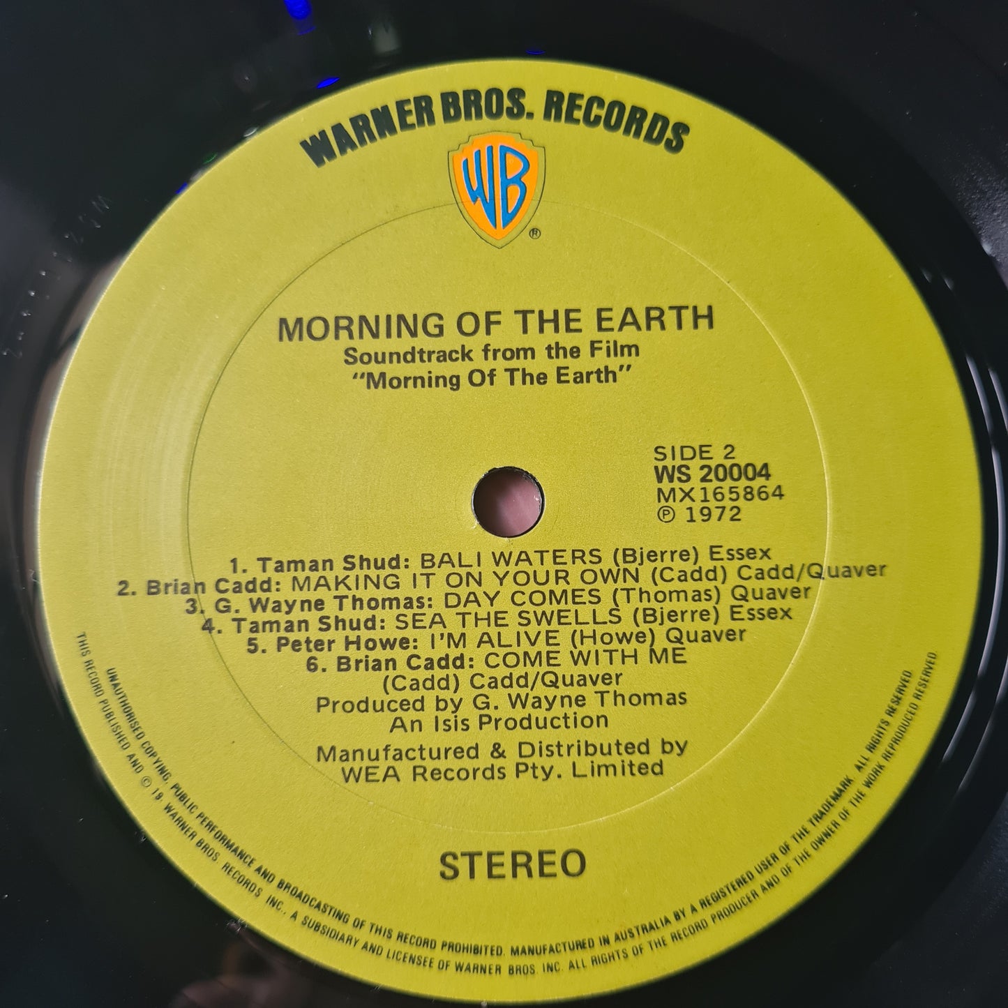Various – Morning Of The Earth (Original Film Soundtrack)- 1972 (Green Label 1st Press) - Vinyl Record LP