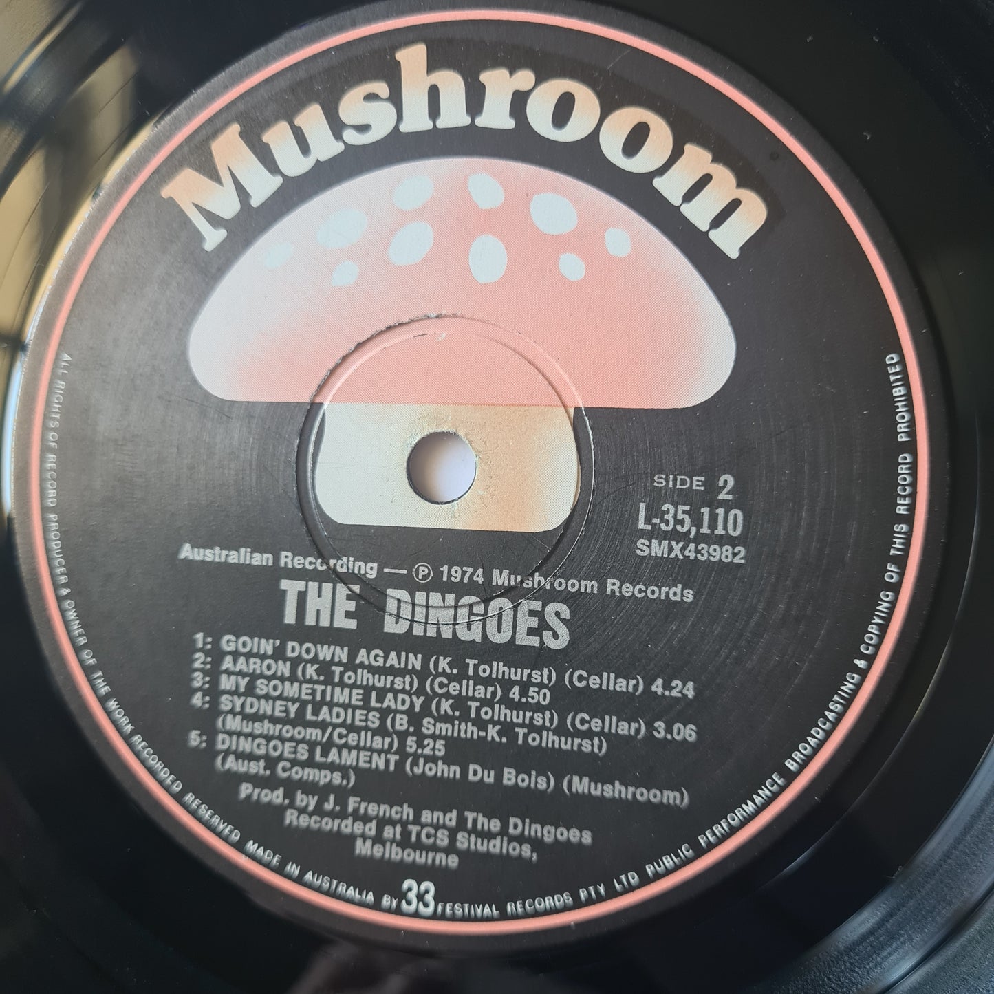 The Dingoes – The Dingoes - 1974 - Vinyl Record LP