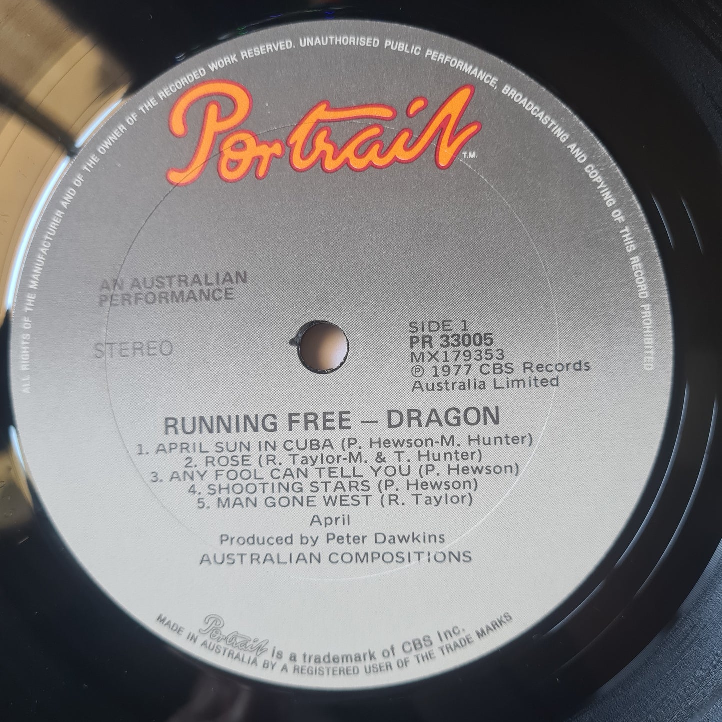 Dragon – Running Free - 1977 - Vinyl Record LP