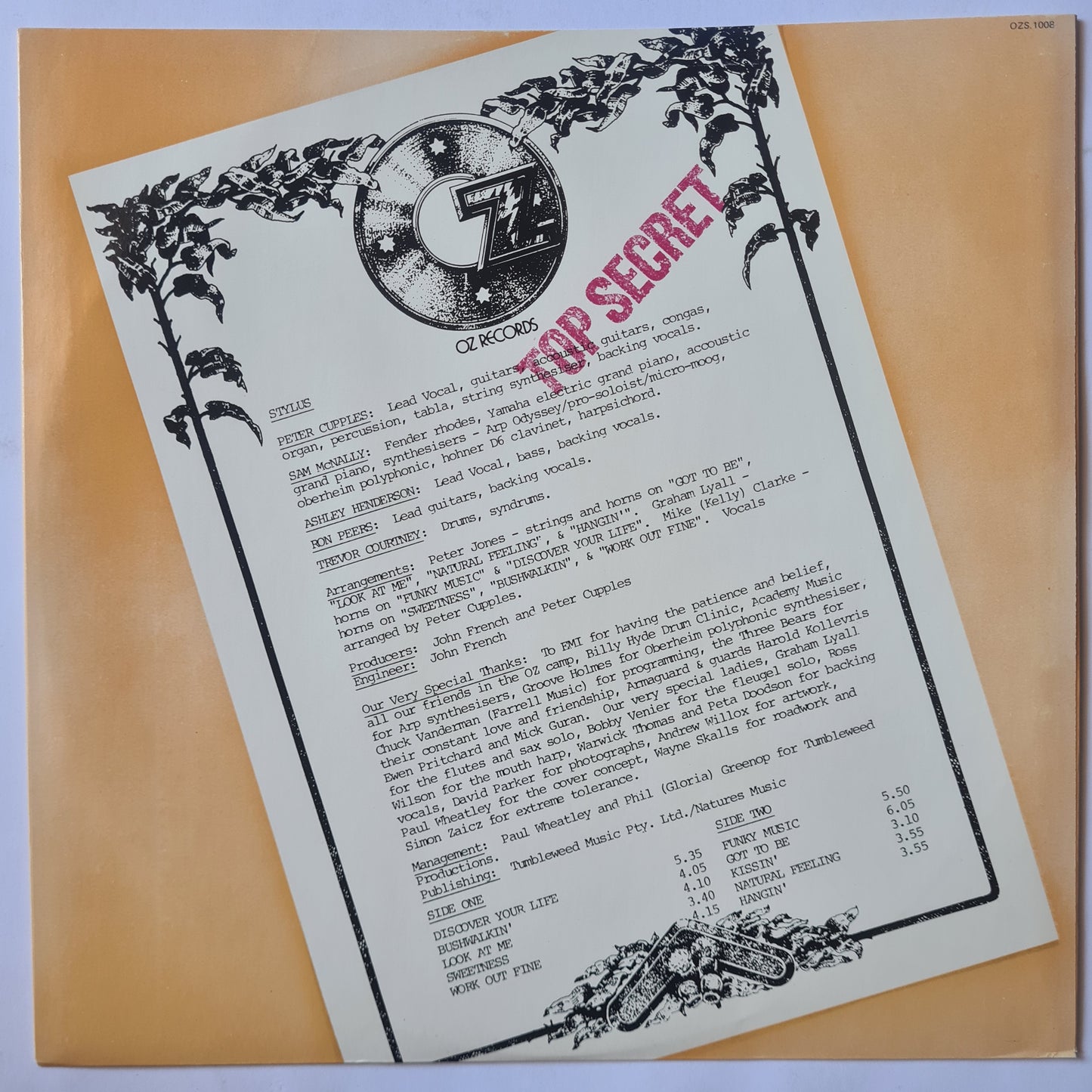 Stylus – The Best Kept Secret - 1978 - Vinyl Record LP (EX)