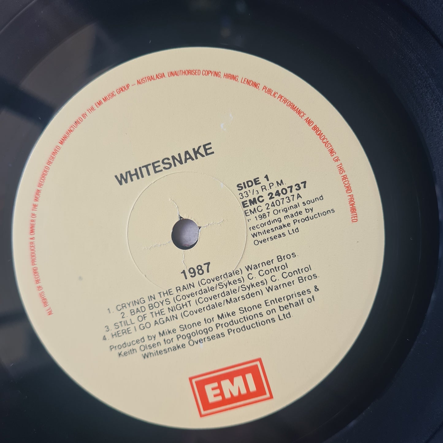 Whitesnake – Whitesnake - 1987 - Vinyl Record LP