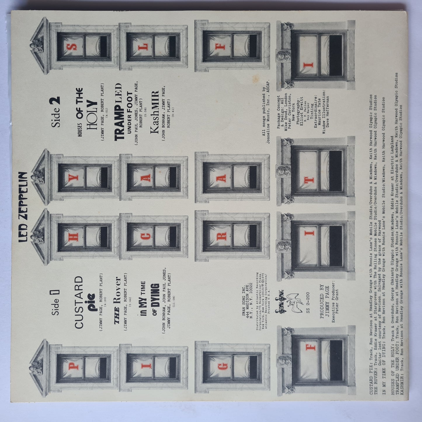 Led Zeppelin – Physical Graffiti - 1975 (Die Cut Cover) - Vinyl Record 2LP