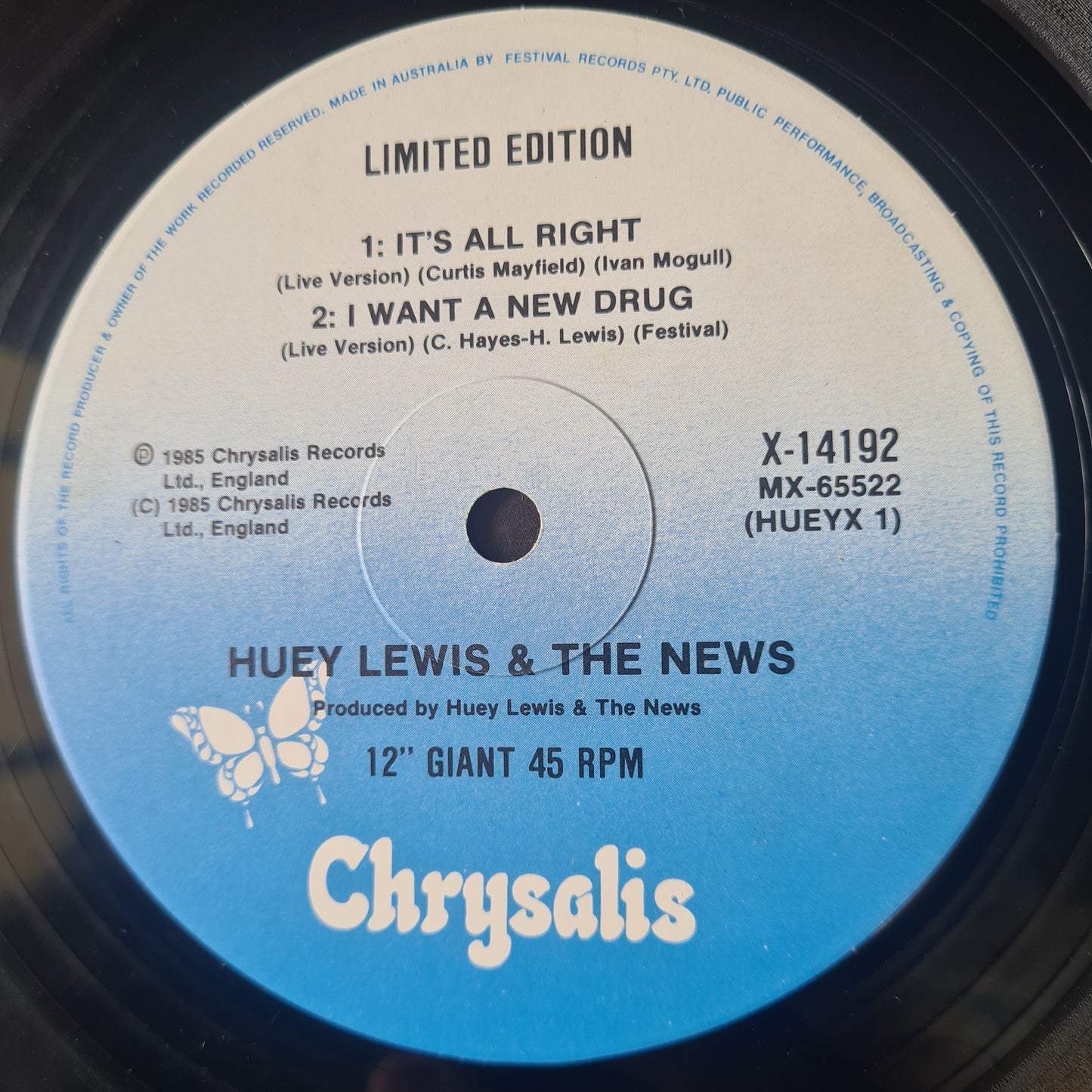 Huey Lewis & The News – The Power Of Love (Back To The Future Maxi Single) - 1985 - Vinyl Record