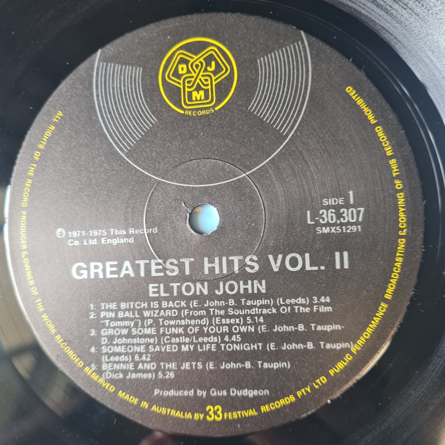 Elton John – Greatest Hits Volume 2 - 1977 (Australian pressing) - Vinyl Record LP