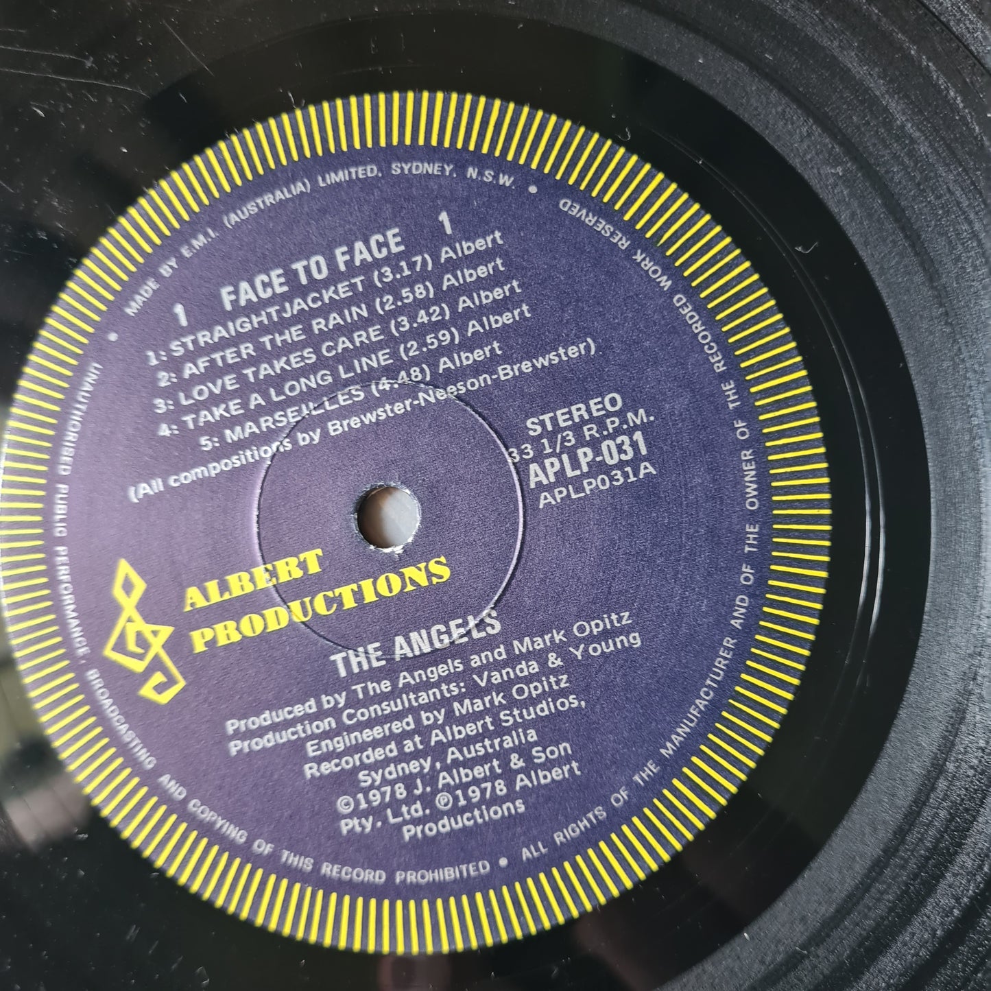 The Angels – Face To Face - 1978 (Gatefold) - Vinyl Record LP