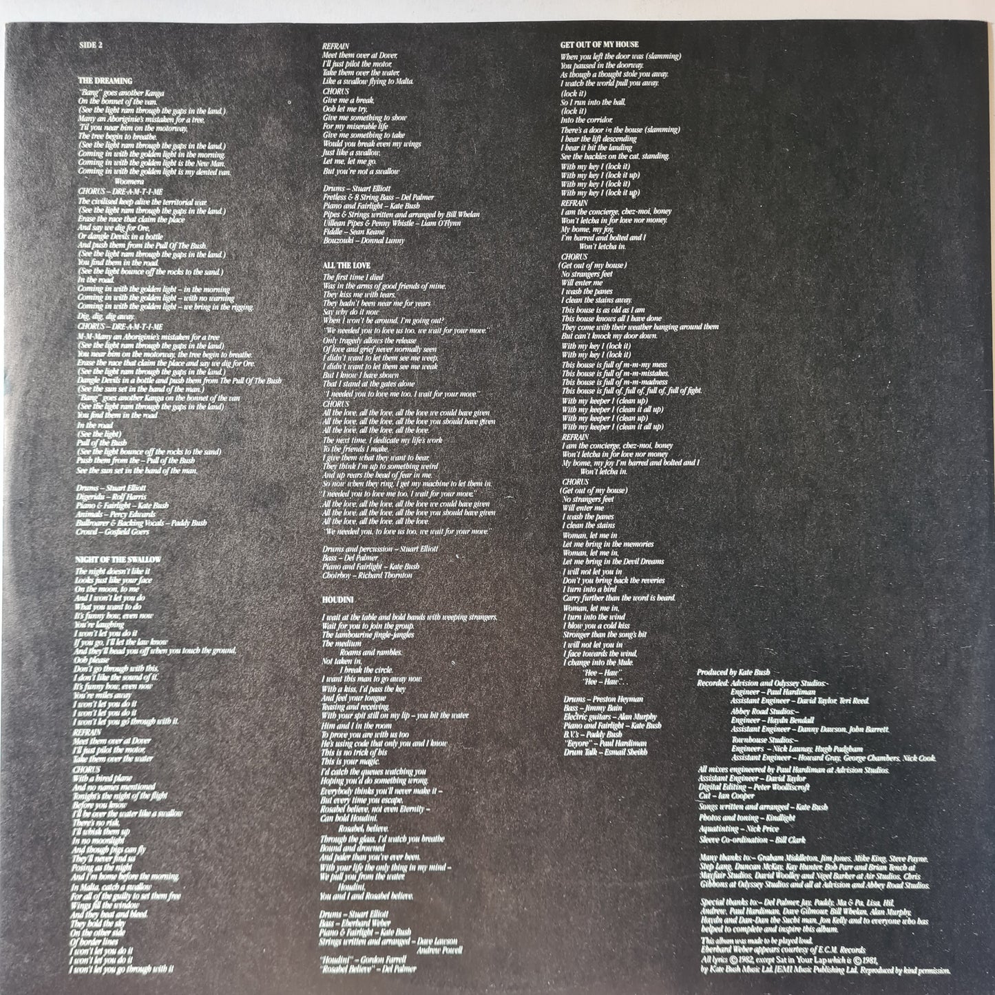 Kate Bush – The Dreaming - 1982 (European Pressing) - Vinyl Record LP