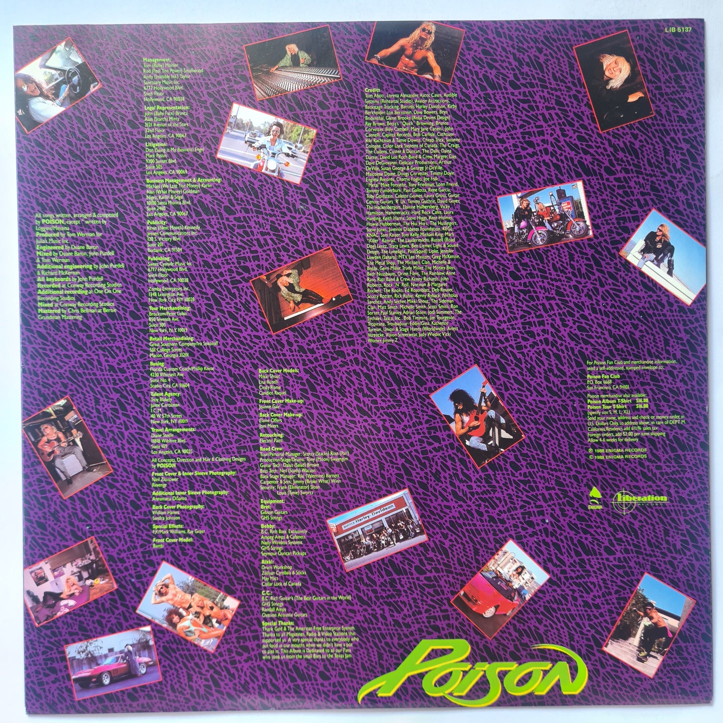 Poison – Open Up & Say... Ahh! - 1988 - Vinyl Record LP (near mint)
