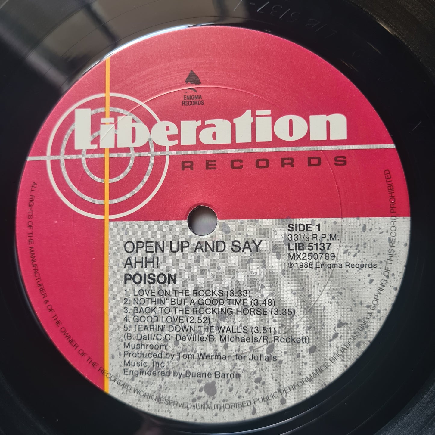 Poison – Open Up & Say... Ahh! - 1988 - Vinyl Record LP (near mint)