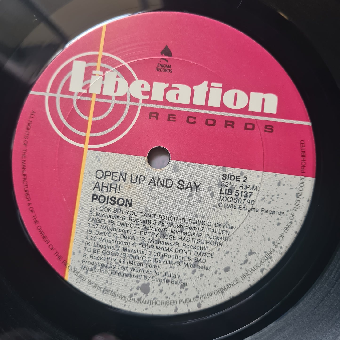 Poison – Open Up & Say... Ahh! - 1988 - Vinyl Record LP (near mint)