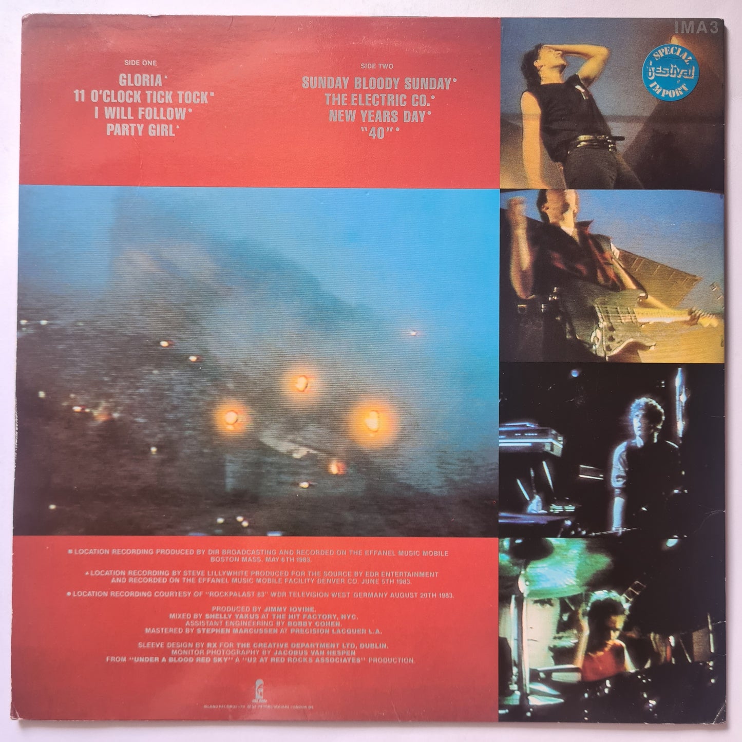 U2 – Live "Under Blood Red Sky" - 1983 (UK Pressing) - Vinyl Record LP
