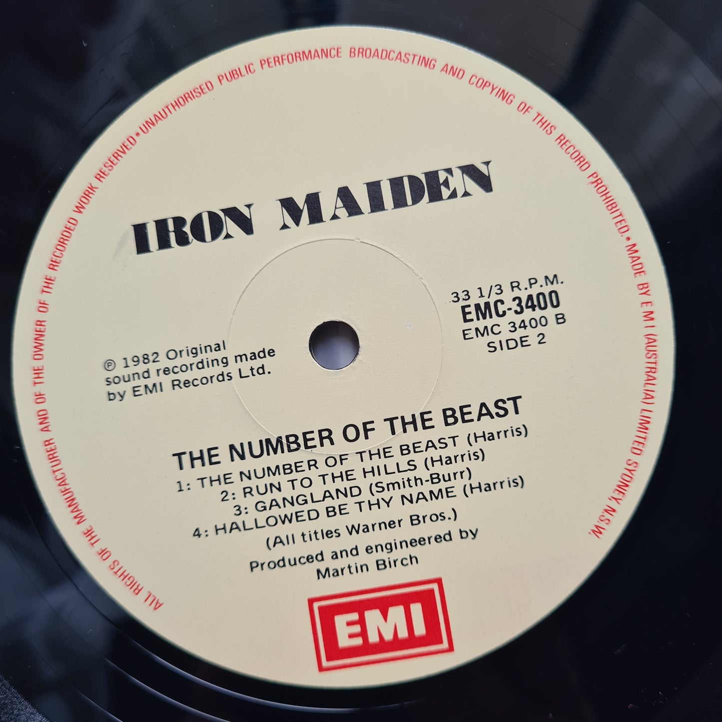 Iron Maiden – The Number Of The Beast - 1982 - Vinyl Record LP (Excellent condition)