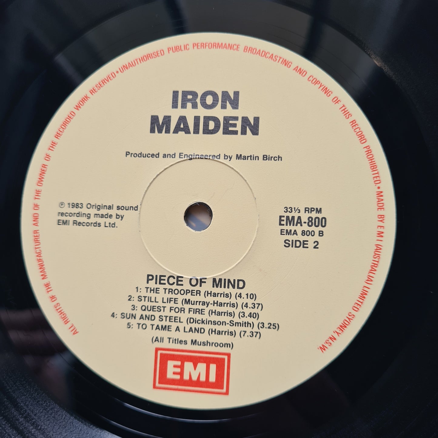 Iron Maiden – Piece Of Mind - 1983 (Gatefold) - Vinyl Record LP (near mint)