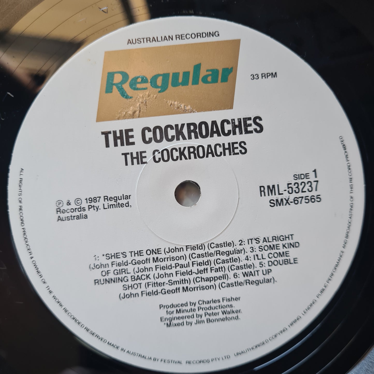 The Cockroaches – The Cockroaches - 1987 - Vinyl Record LP