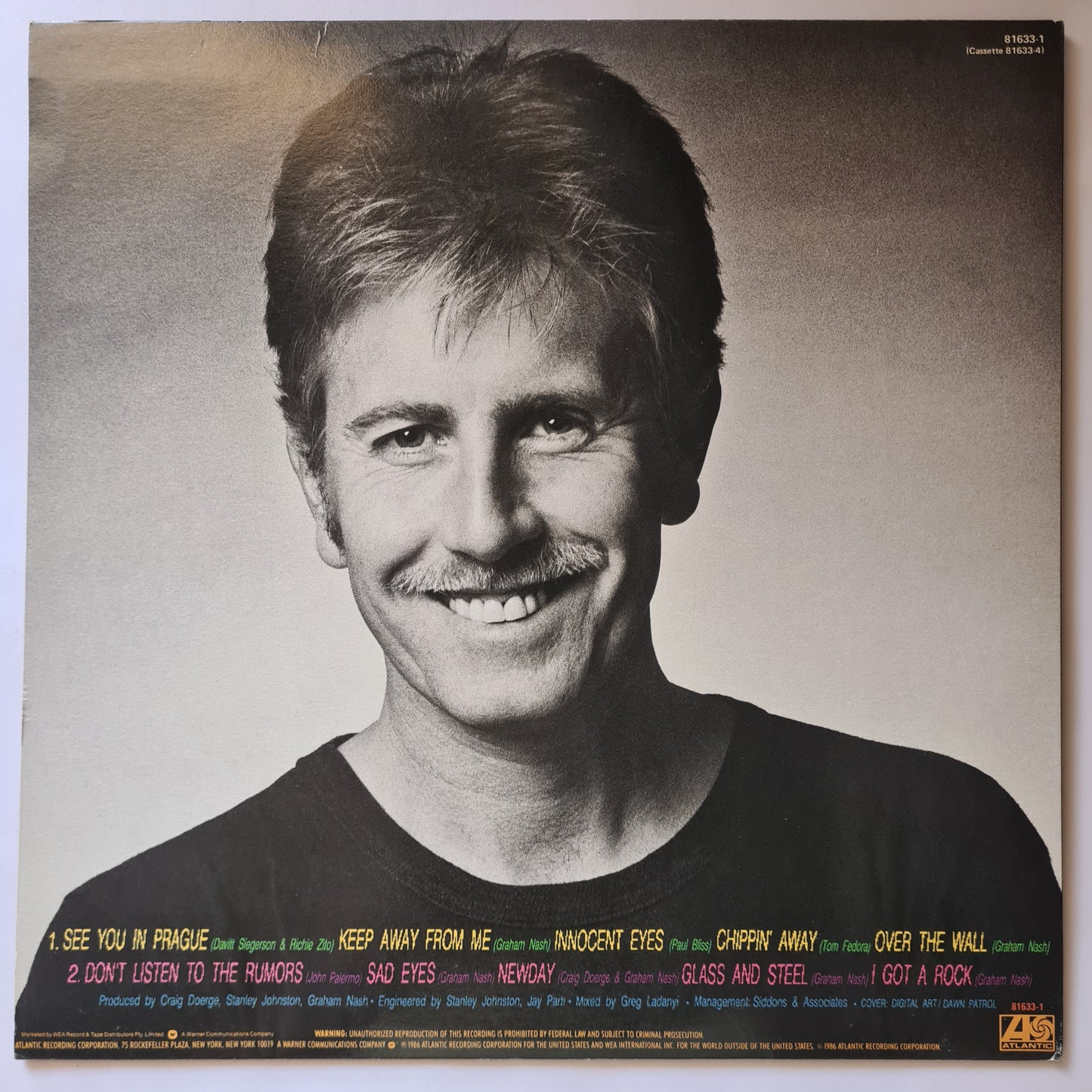 Graham Nash – Innocent Eyes - 1986 - Vinyl Record LP