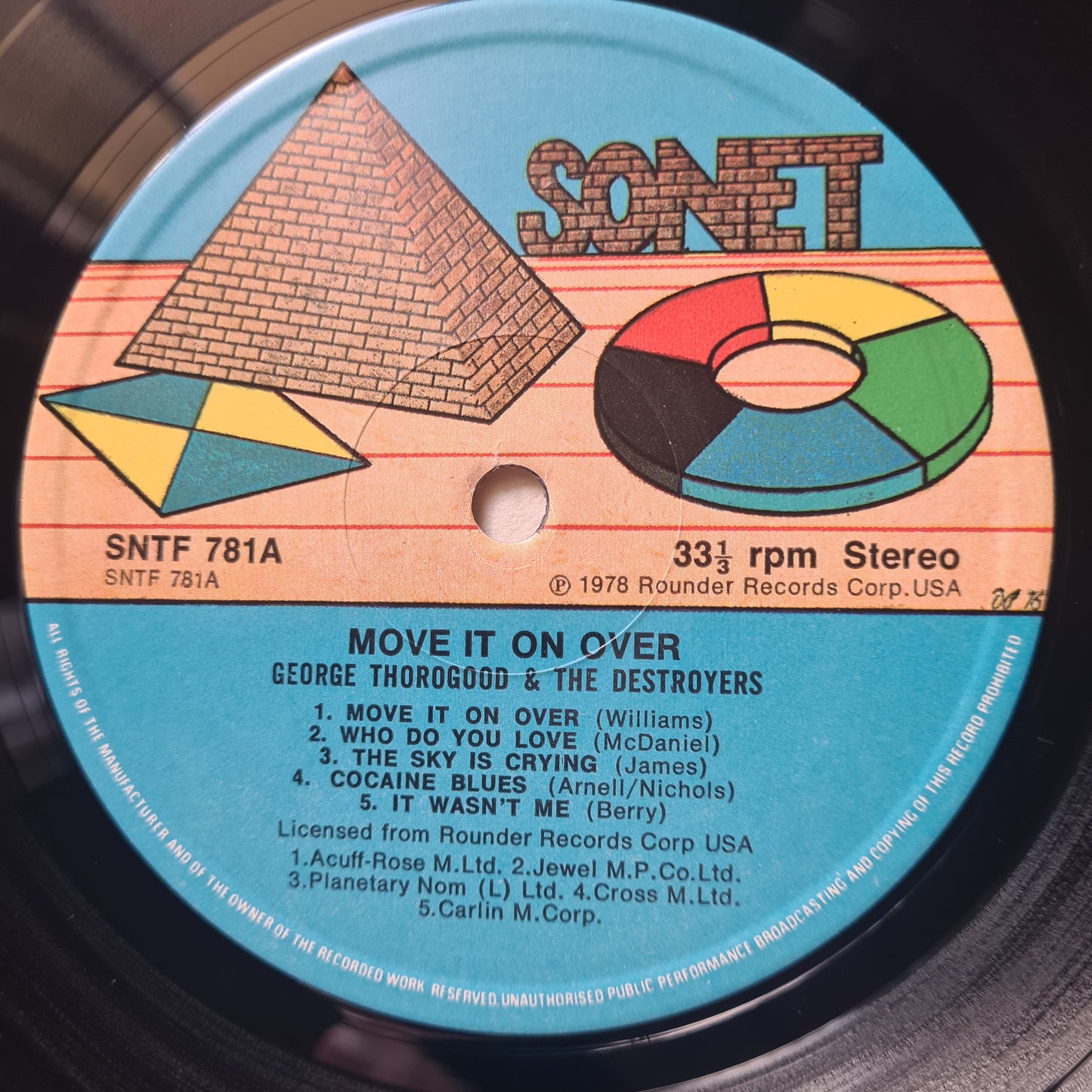 George Thorogood & The Destroyers– Move It On Over - 1978 UK Press - Vinyl Record LP (near mint)
