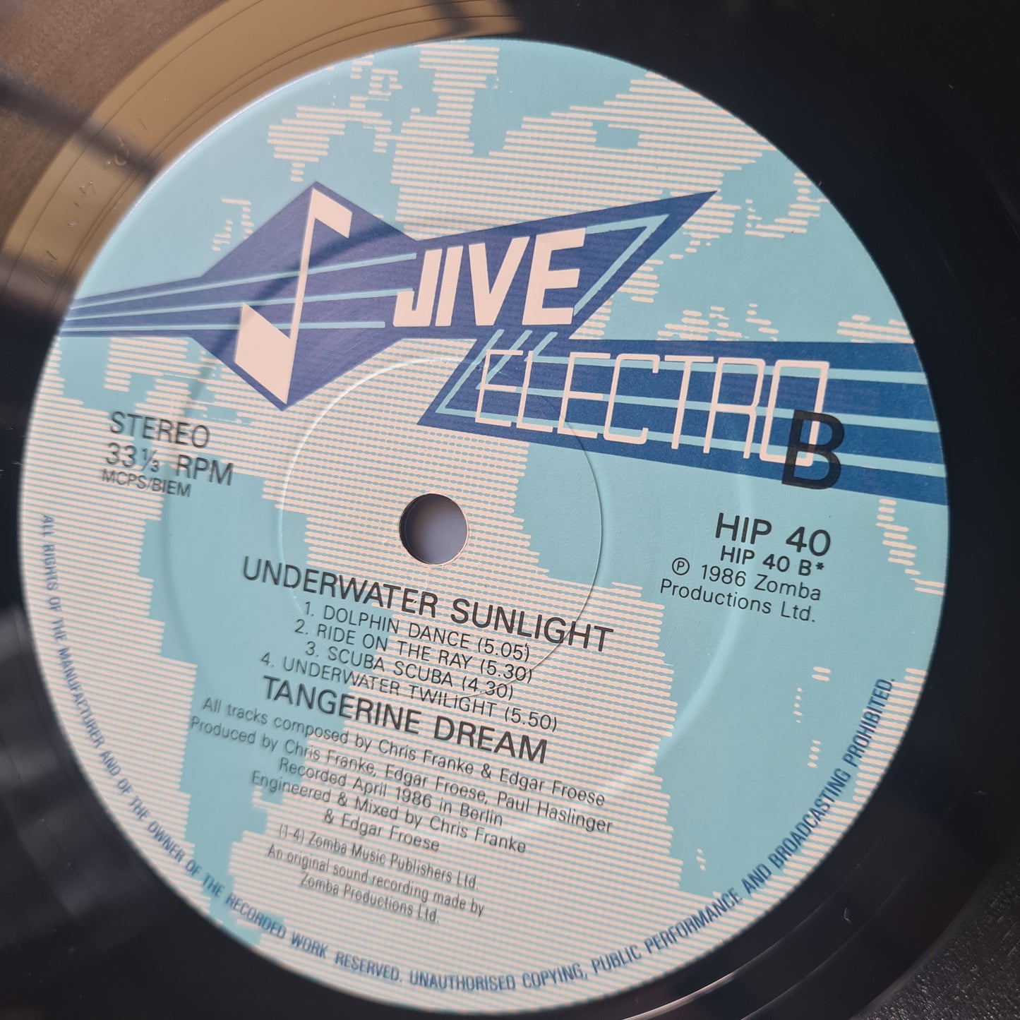 Tangerine Dream – Underwater Sunlight - 1988 - Vinyl Record LP