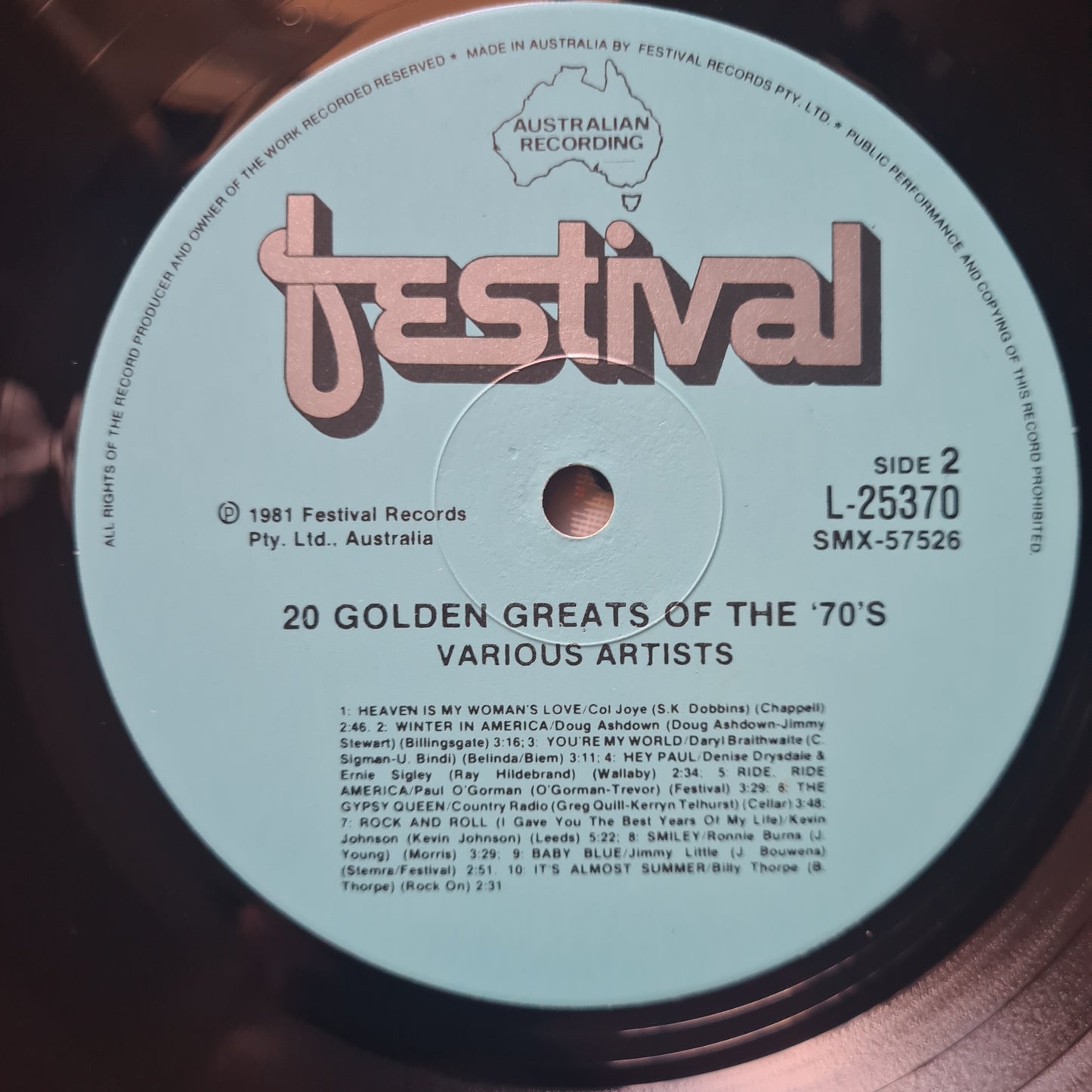 Various – 20 Golden Greats Of The 70's - 1981 - Vinyl Record LP (near mint)- (Black Feather, Richard Clapton, Chain, Sherbert, etc)