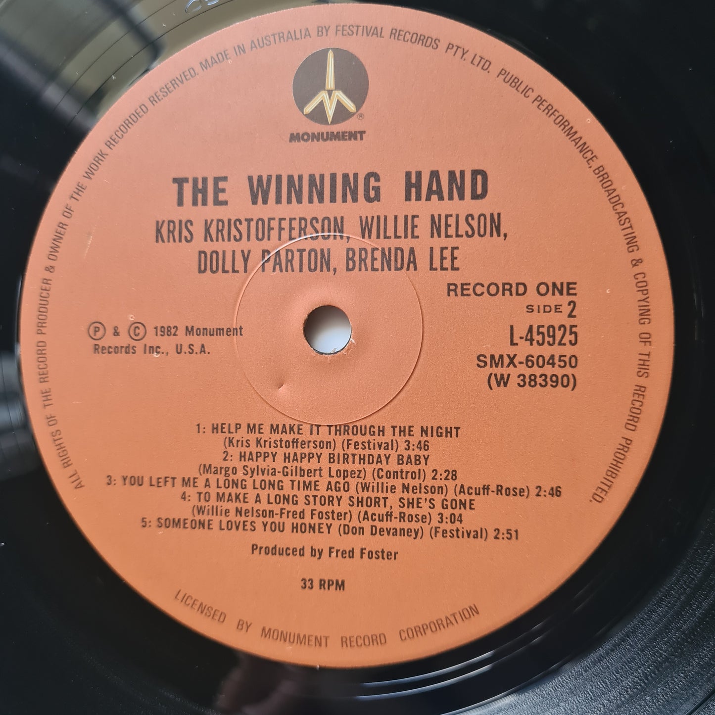 Kris Kristofferson, Willie Nelson, Dolly Parton, Branda Lee – The Winning Hand - 1982 - Vinyl Record 2LP