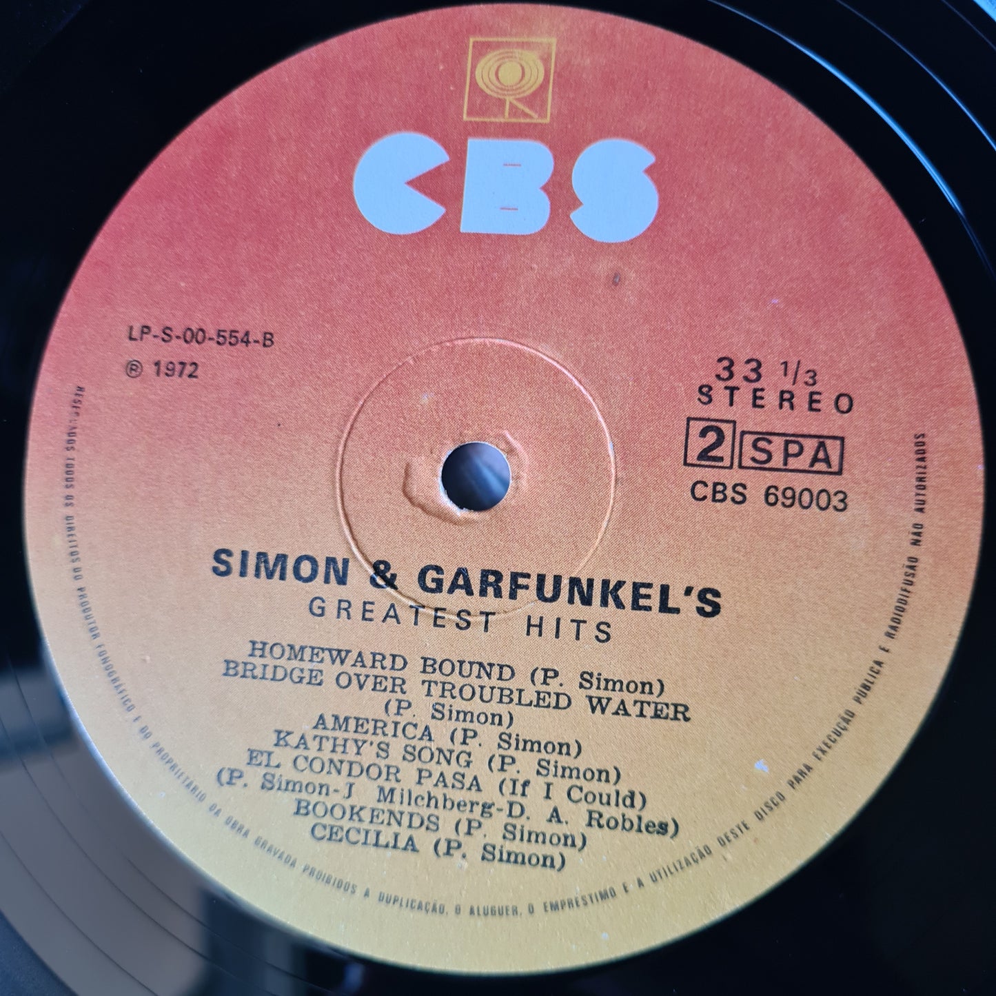 Simon & Garfunkel – Simon & Garfunkel's Greatest Hits - 1972 Portuguese Pressing (near mint)