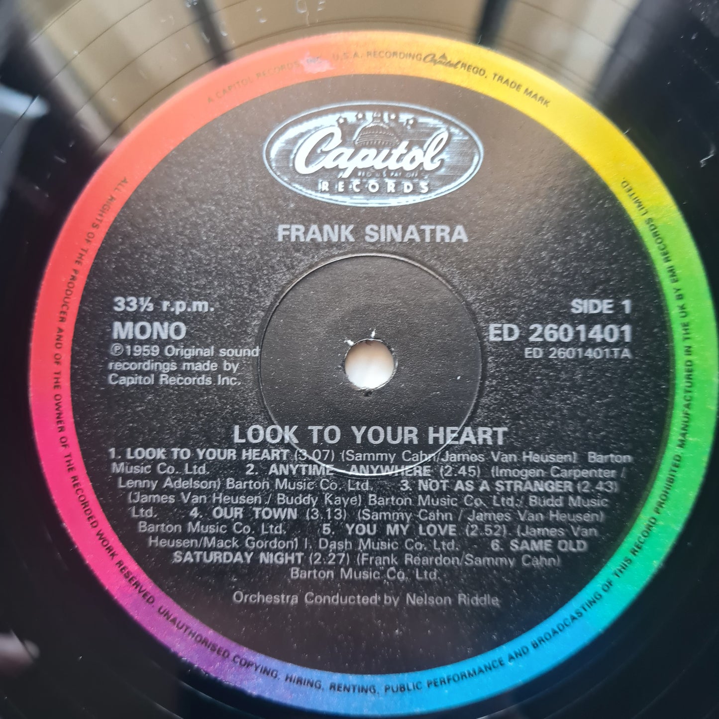 Frank Sinatra – Look To Your Heart - 1959 (1984 UK Pressing) - Vinyl Record LP