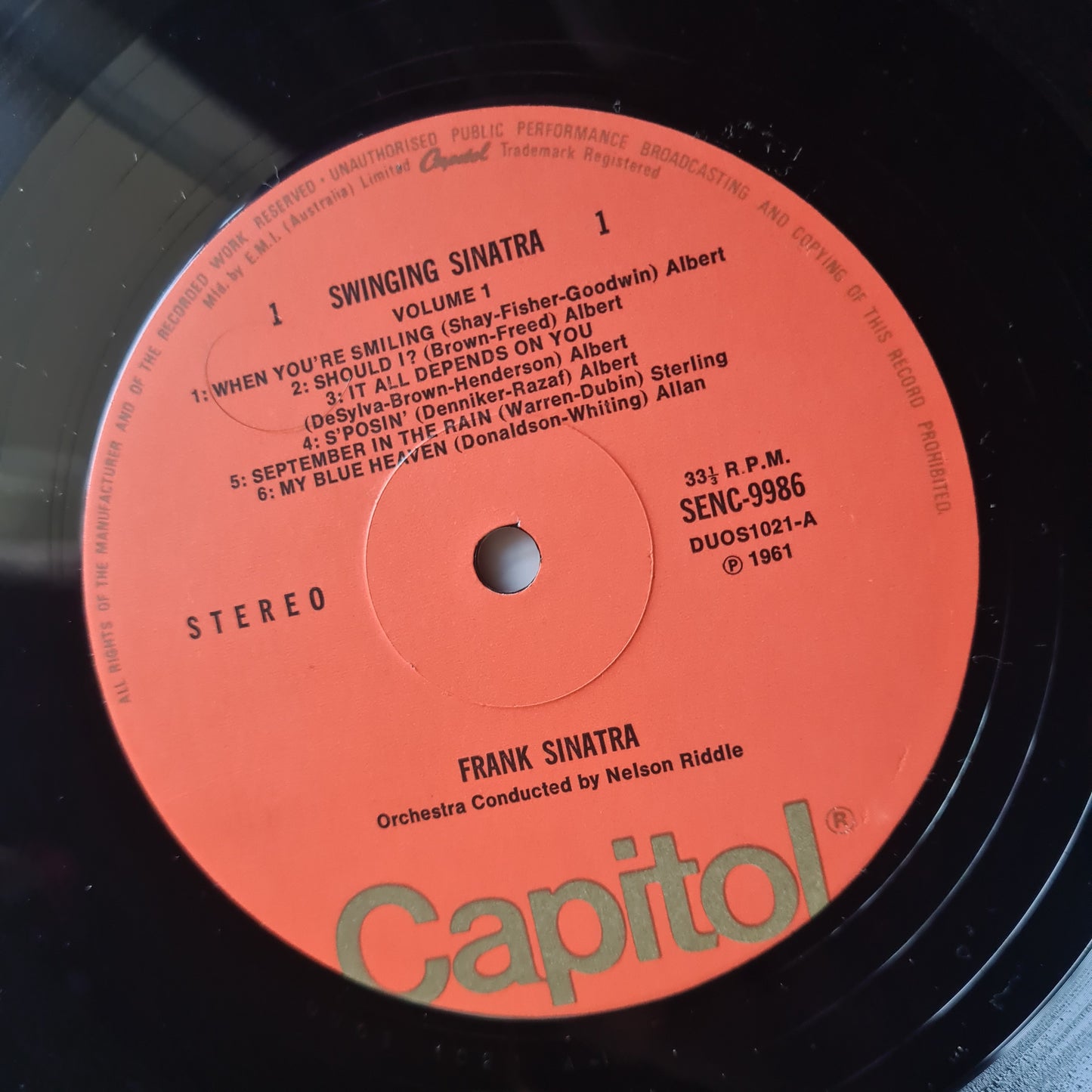 Frank Sinatra – Swinging Sinatra - (Australian Pressing)- Vinyl Record LP (near mint)