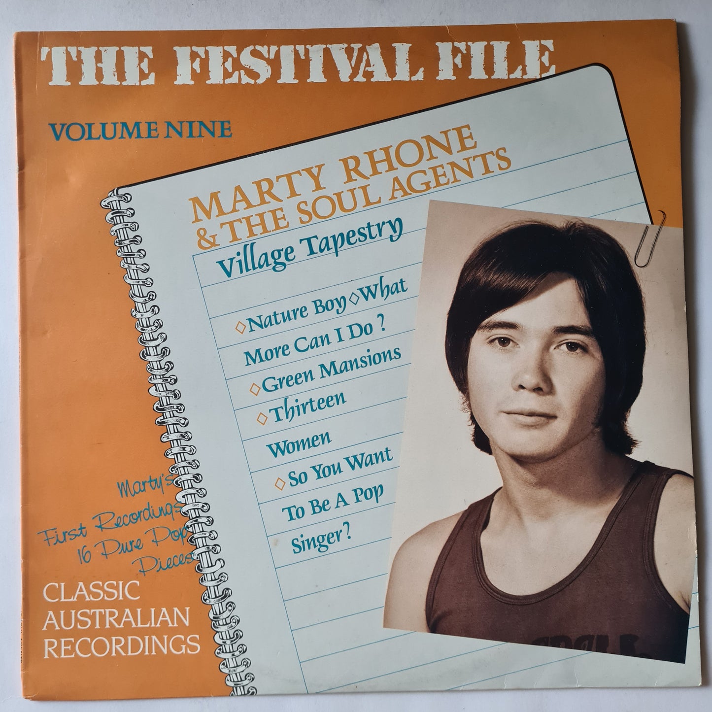 Marty Rhone & The Soul Agents – Festival File: Vol 9: Village Tapestry - 1988 - Vinyl Record LP