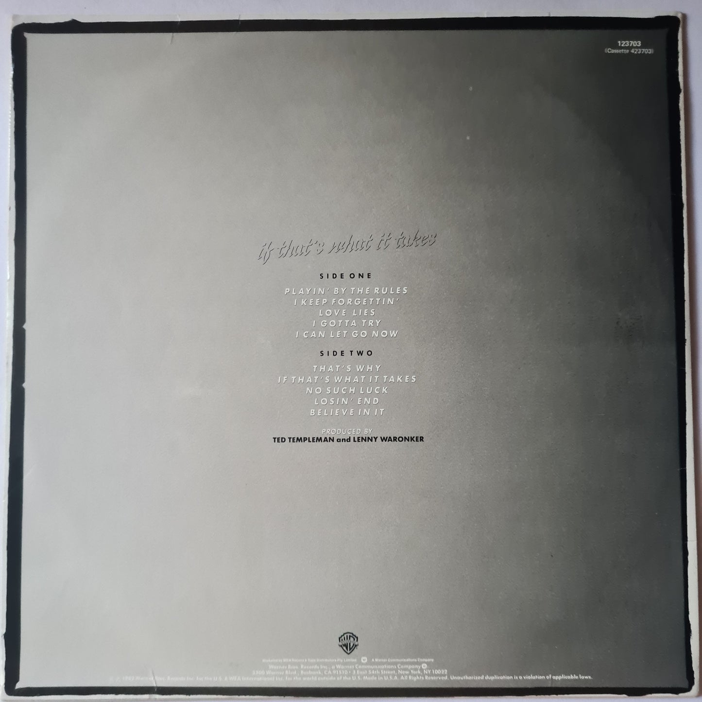 Michael McDonald (Doobie Brothers) – If Thats What It Takes - 1982 - Vinyl Record LP
