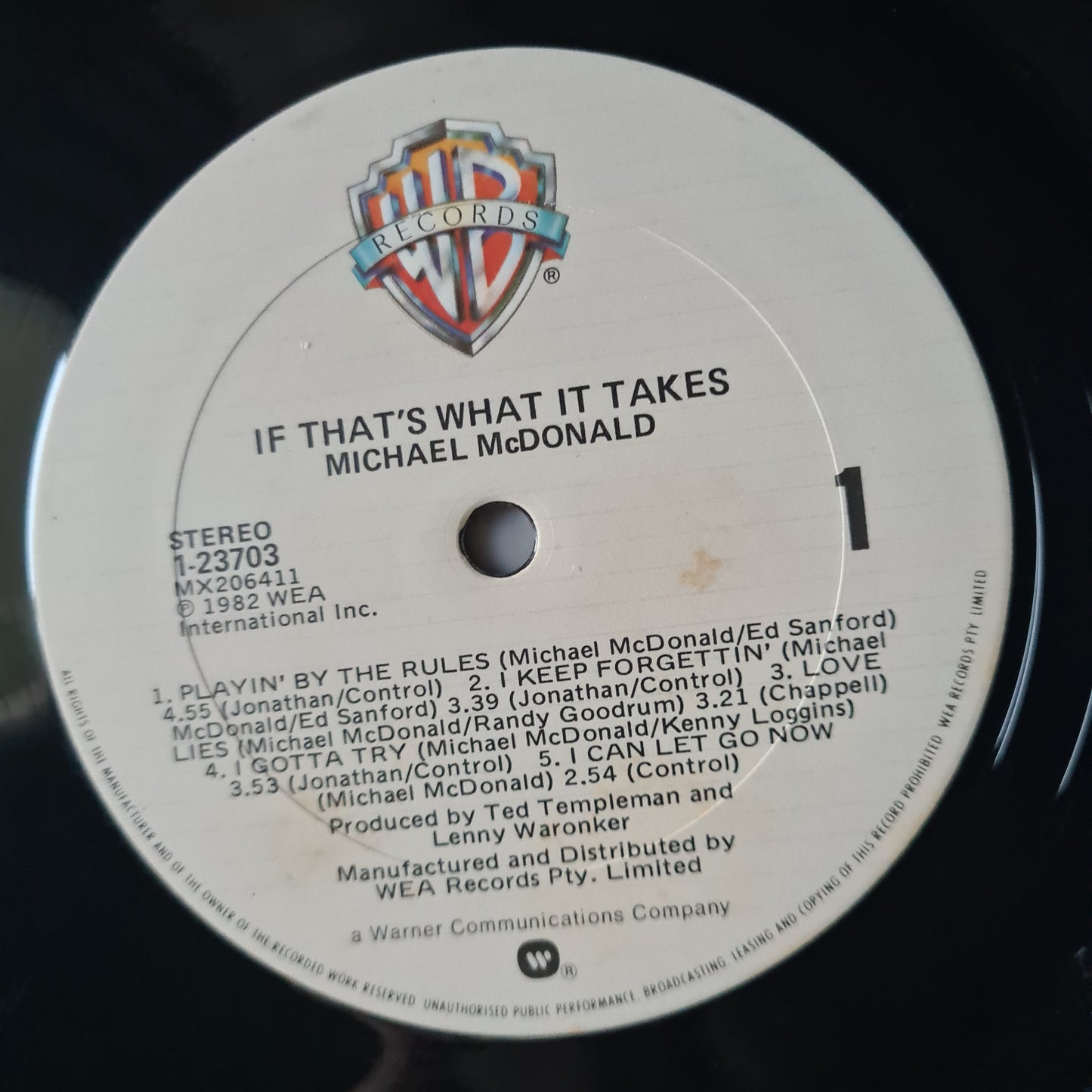 Michael McDonald (Doobie Brothers) – If Thats What It Takes - 1982 - Vinyl Record LP