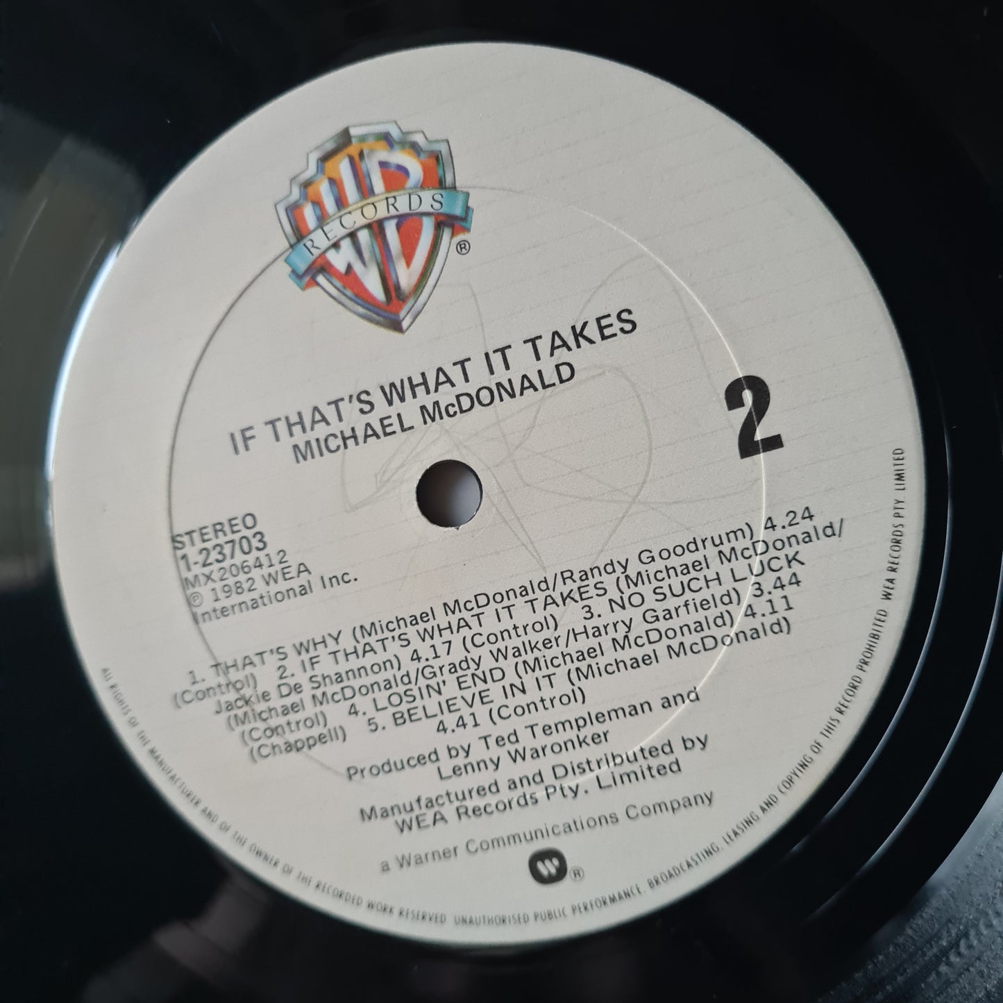 Michael McDonald (Doobie Brothers) – If Thats What It Takes - 1982 - Vinyl Record LP