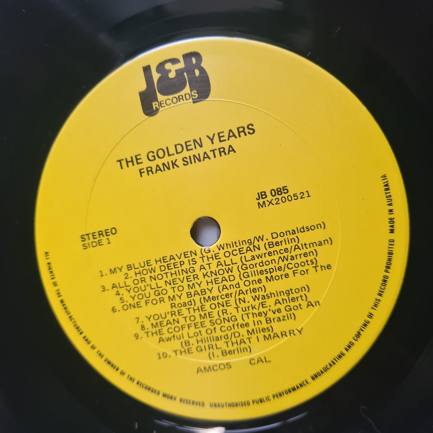 Frank Sinatra – The Golden Years - 1981 - Vinyl Record LP (near mint)