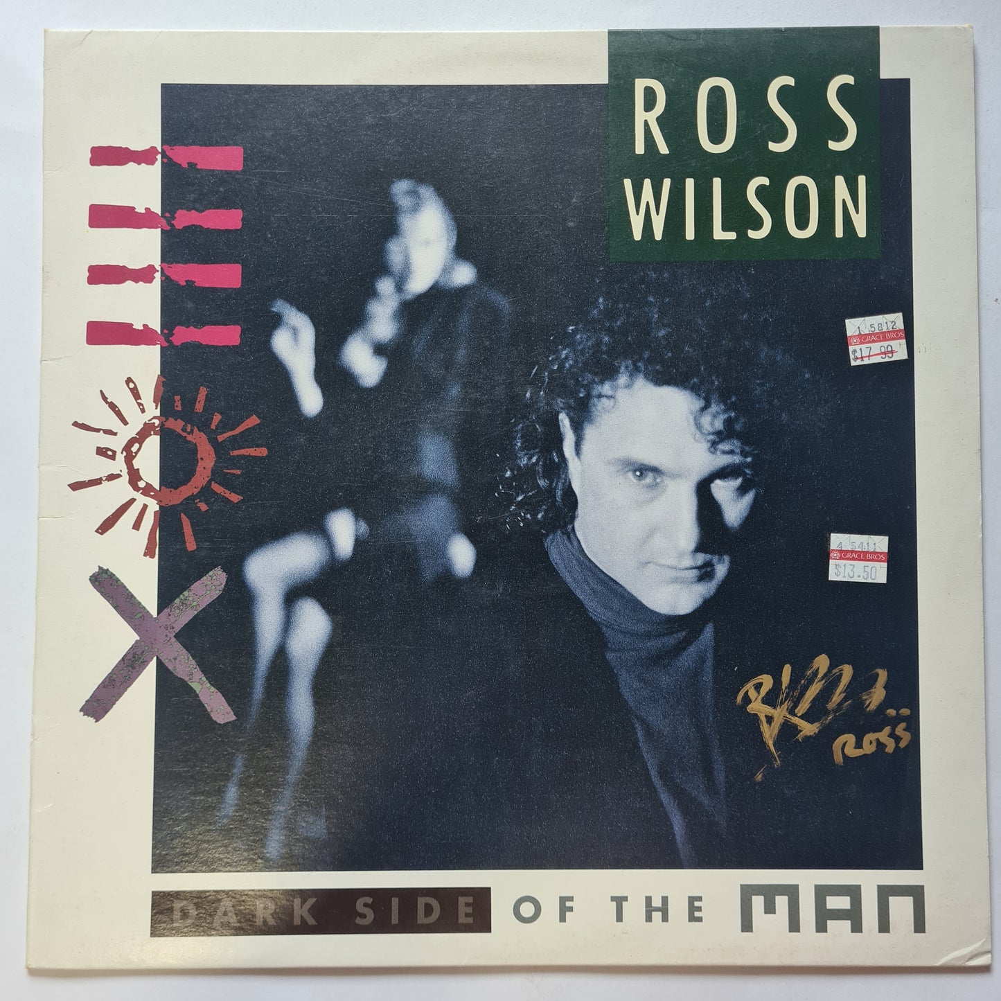Ross Wilson – Dark Side Of The Man - 1989 - Vinyl Record LP (SIGNED BY ROSS WILSON)
