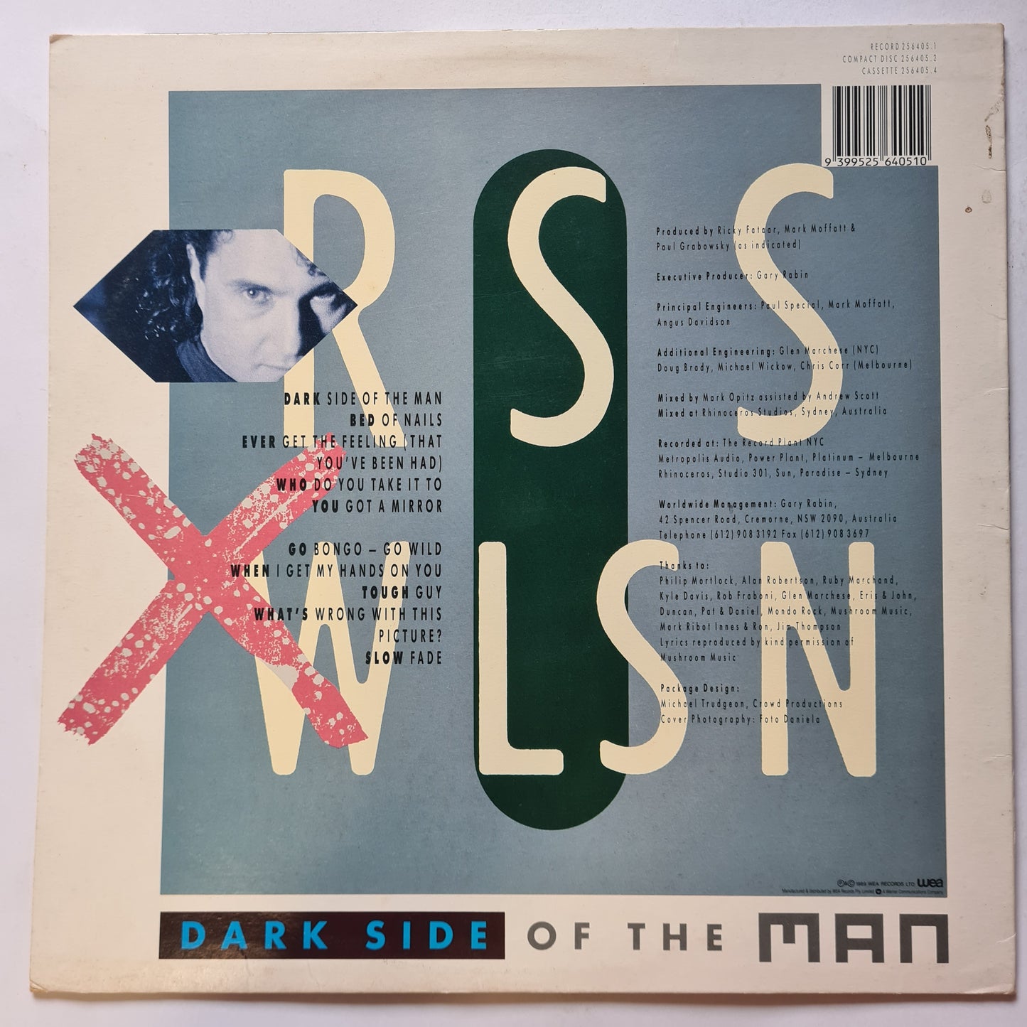 Ross Wilson – Dark Side Of The Man - 1989 - Vinyl Record LP (SIGNED BY ROSS WILSON)