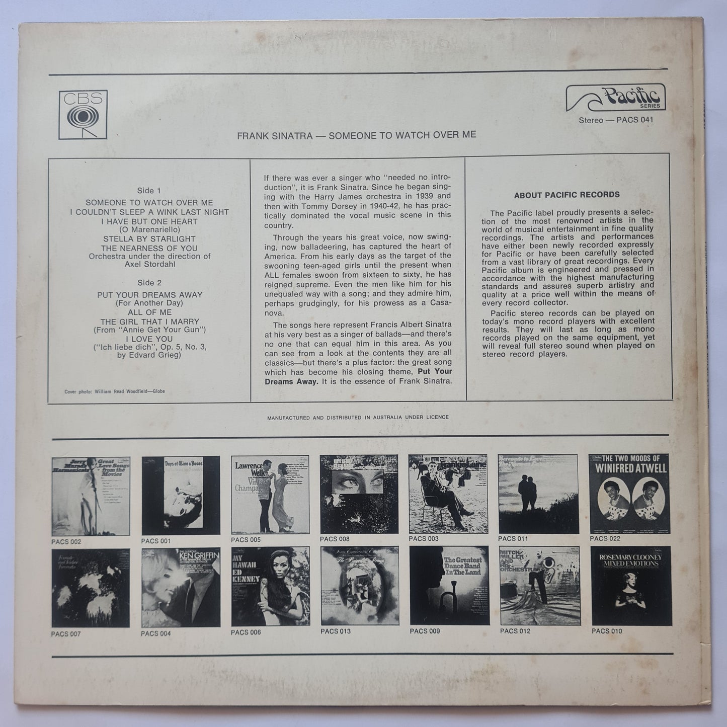 Frank Sinatra – Someone To Watch Over Me - 1968 - Vinyl Record LP (near mint)