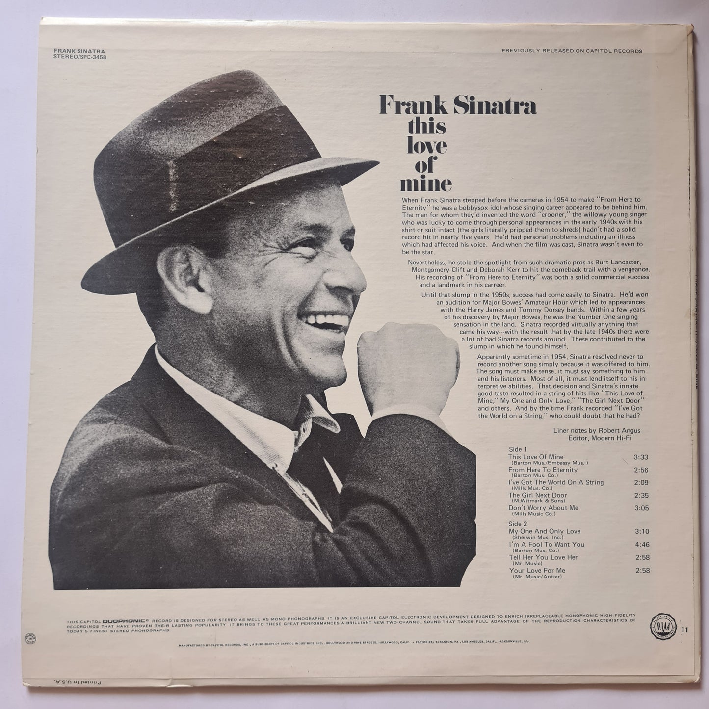 Frank Sinatra – This Love Of Mine - 1969 - Vinyl Record LP (near mint)