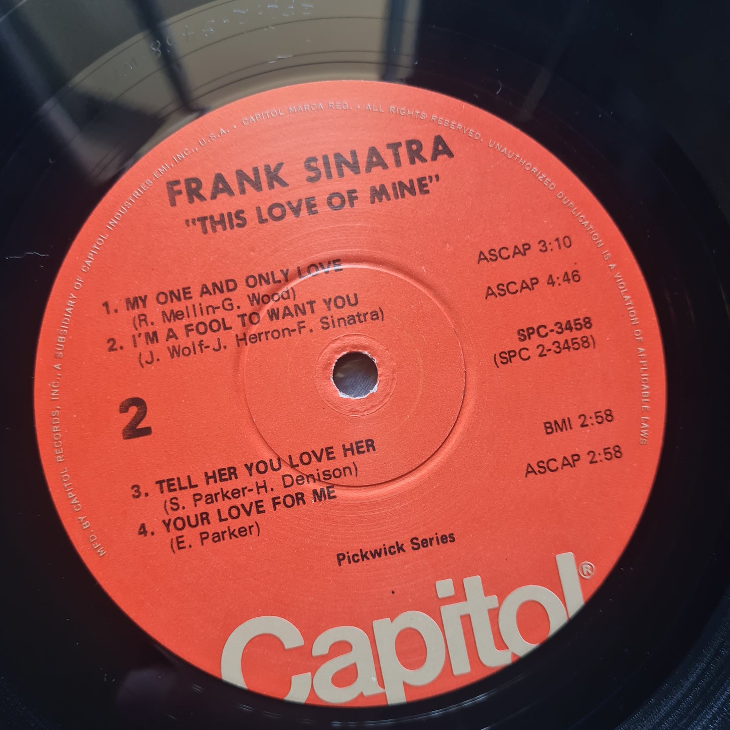 Frank Sinatra – This Love Of Mine - 1969 - Vinyl Record LP (near mint)
