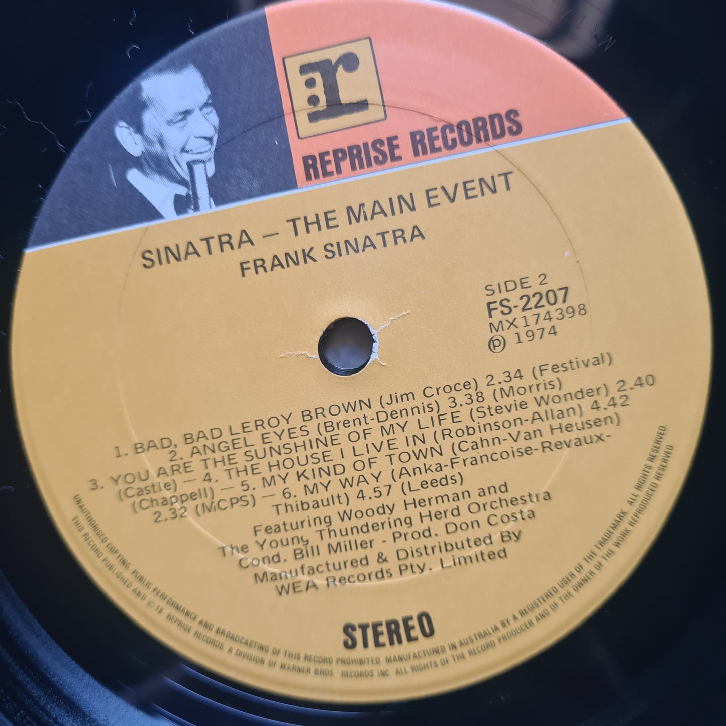 Frank Sinatra – The Main Event (Live at Madison Square Garden) - 1974 - Vinyl Record LP (near mint)