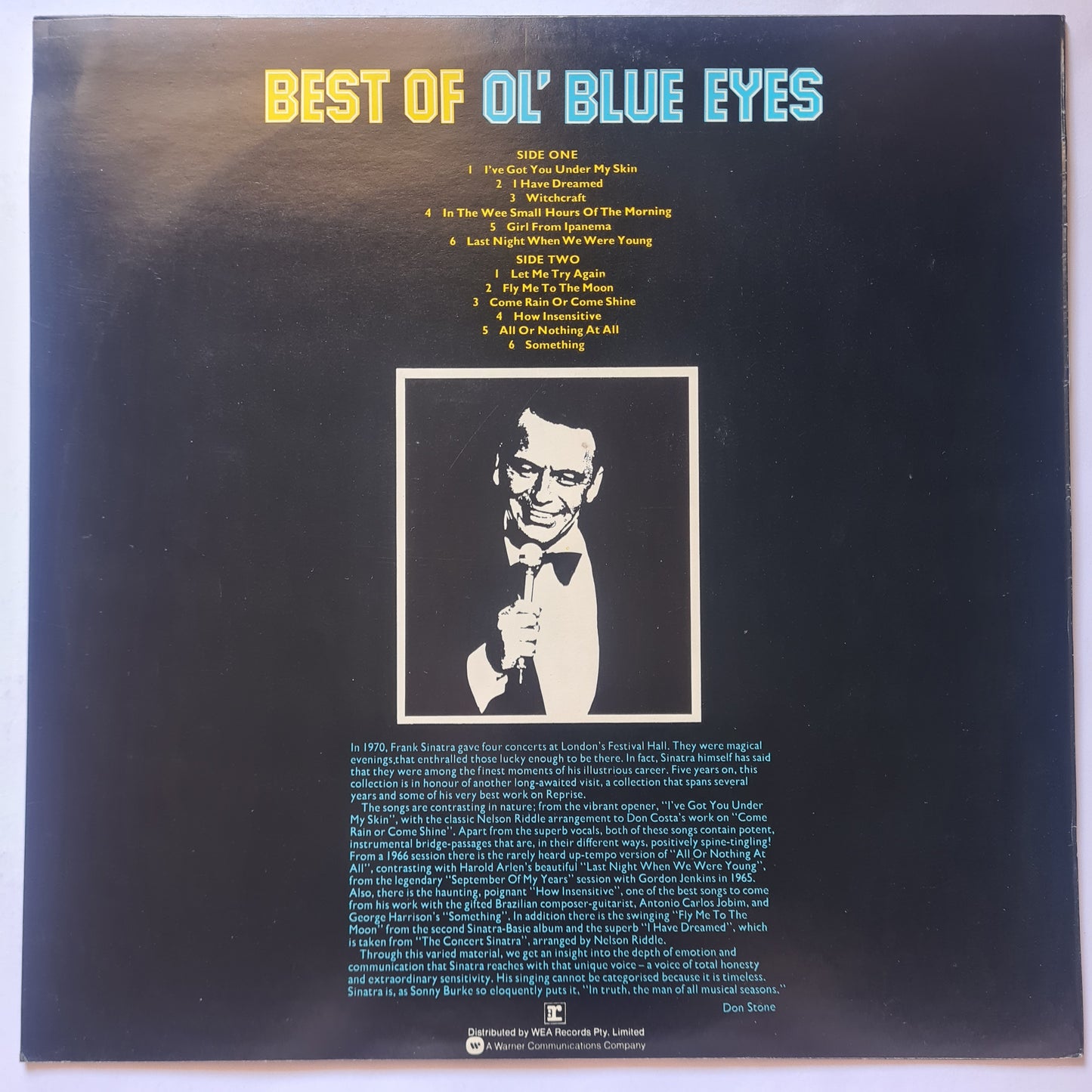 Frank Sinatra – Best Of Ol' Blue Eyes - 1975 - Vinyl Record LP (near mint)