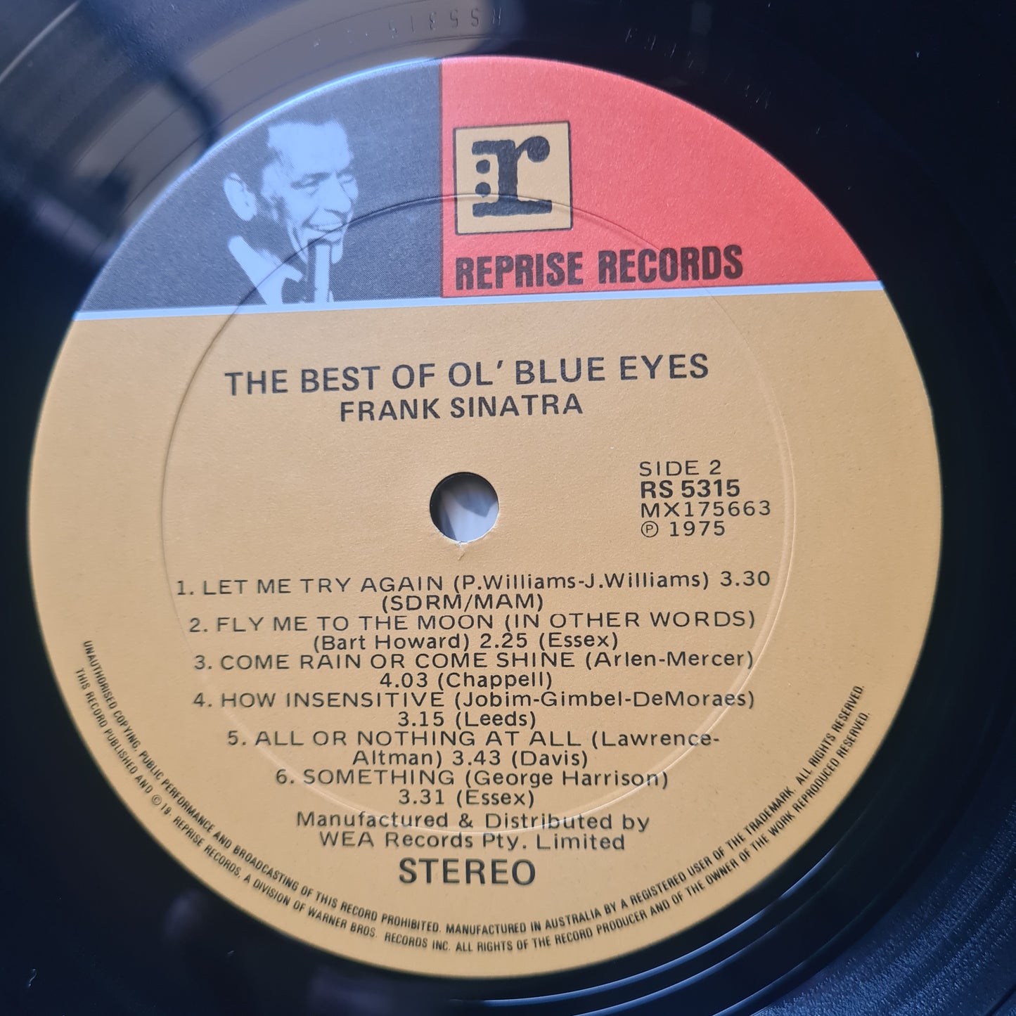 Frank Sinatra – Best Of Ol' Blue Eyes - 1975 - Vinyl Record LP (near mint)