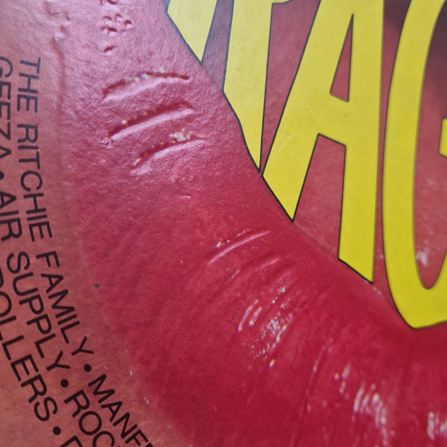 Various Artists (KISS, Hush etc) – Rager (textured embossed lips version) - 1977 - Vinyl Record LP