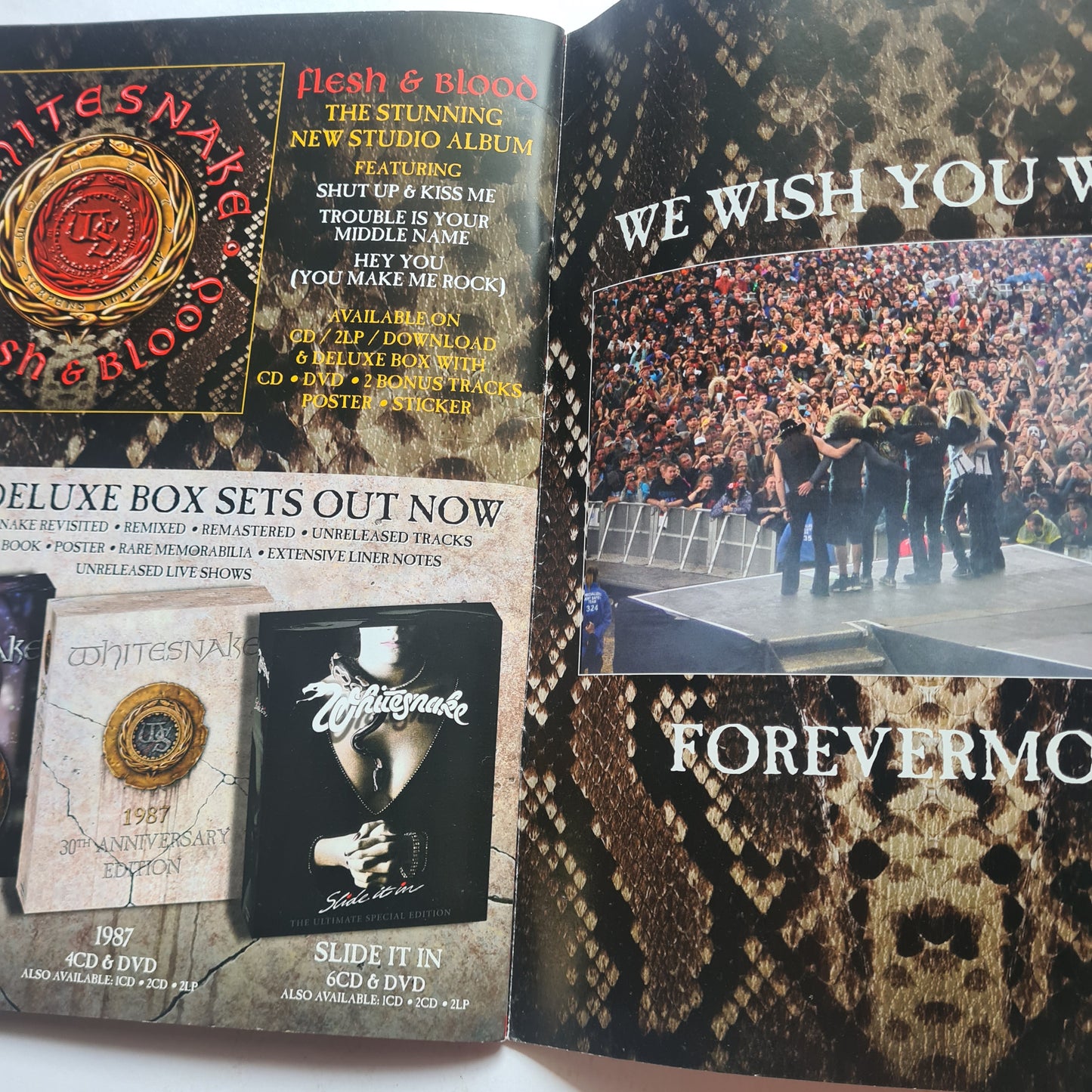 Whitesnake *SIGNED BY BAND* - FLESH & BLOOD WORLD TOUR - 2020 - TOUR BOOK- PROGRAM
