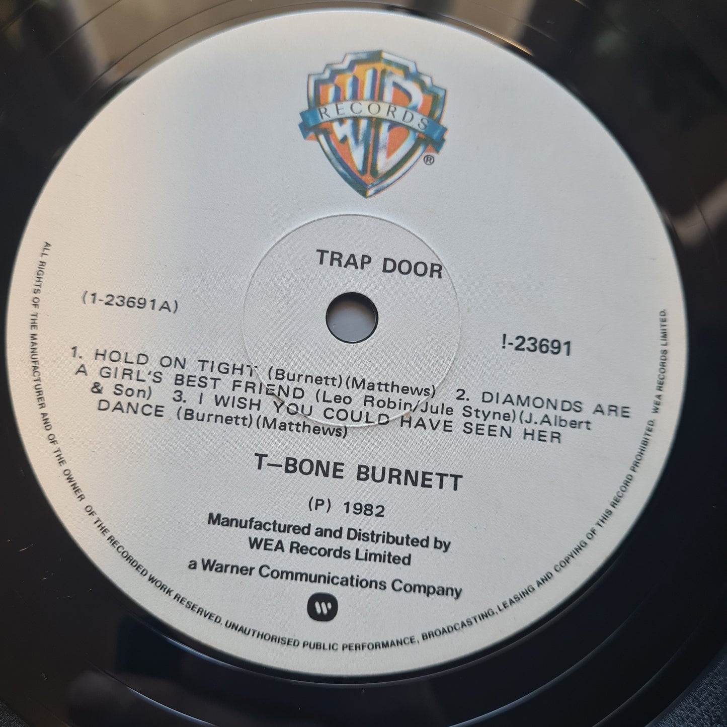T-Bone Burnett – Trap Door - 1982 - Vinyl Record LP (near mint)