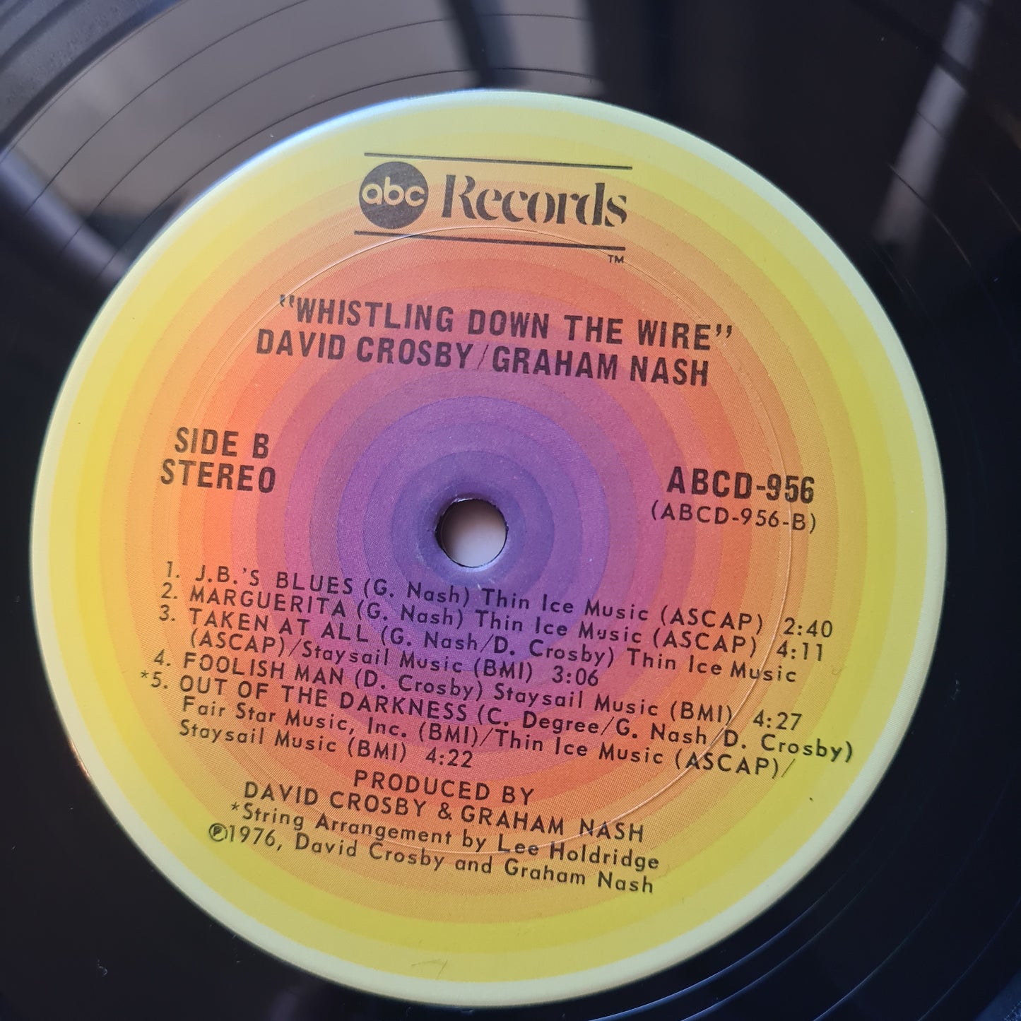 Crosby & Nash – Whistling Down The Wire - 1976 - Vinyl Record LP