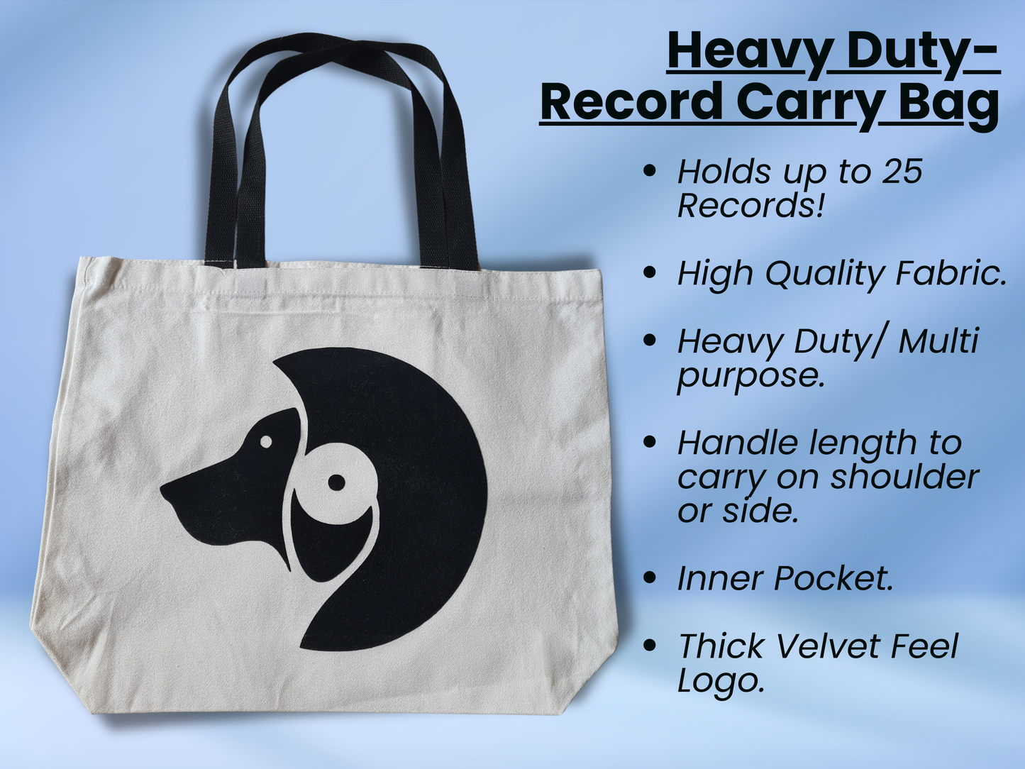 Heavy Duty Record Tote/Carry Bag - 35x47cm -★FREE POSTAGE★