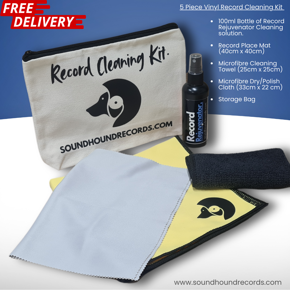 5 Piece Record Cleaning Kit -★ FREE POSTAGE★