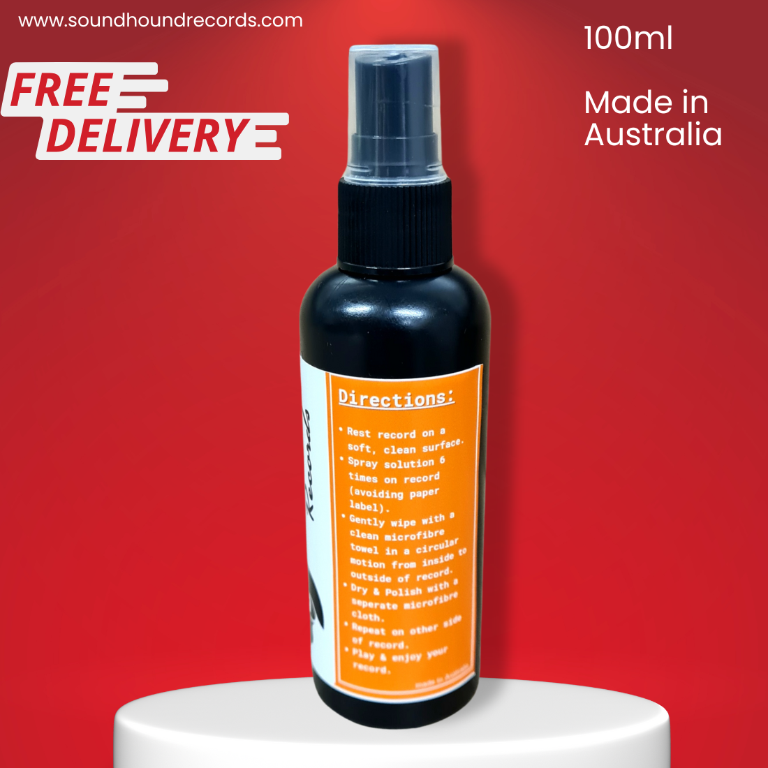Record Rejuvenator: 100ml Record Cleaning Solution Spray (with microfibre towel) - ★FREE POSTAGE★