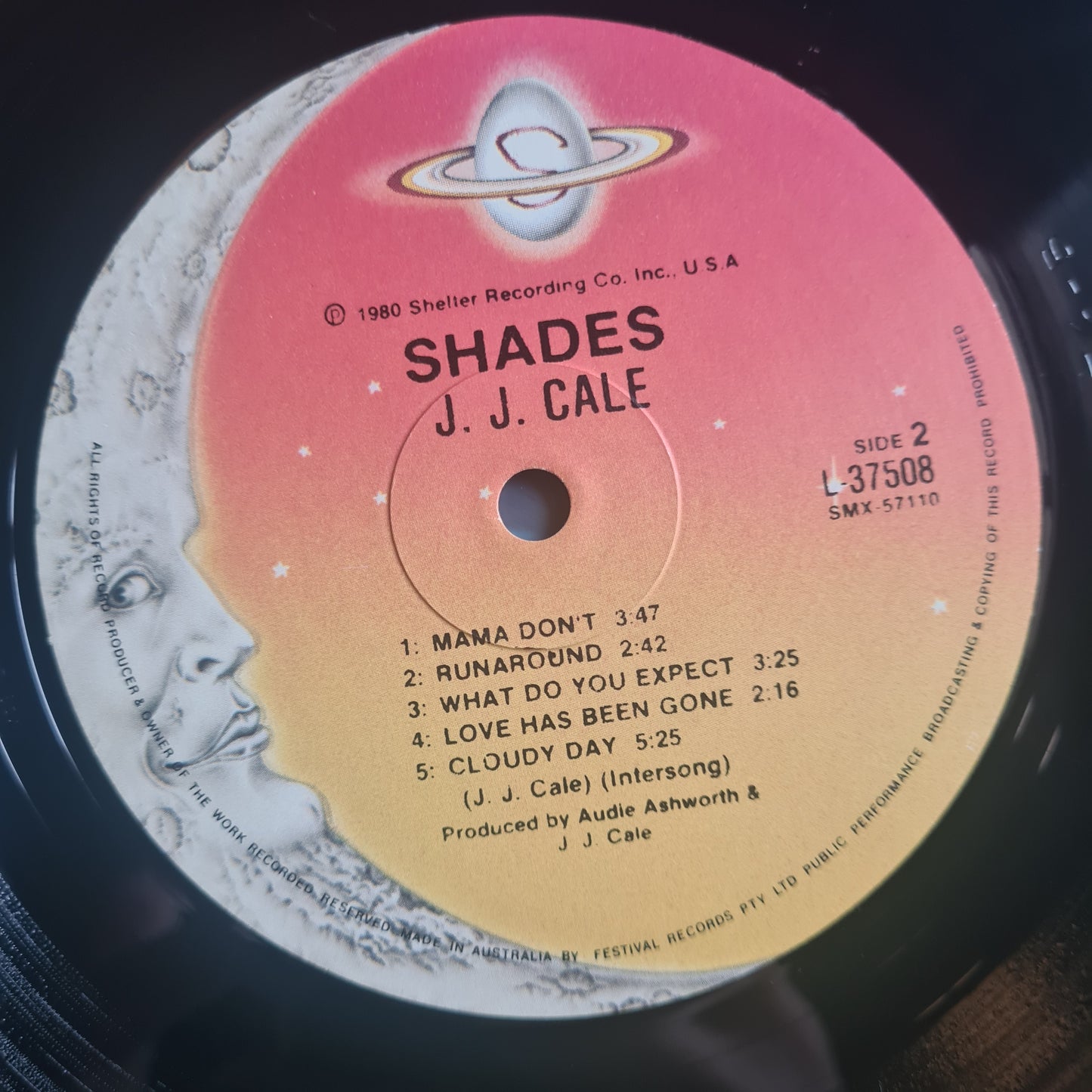 J.J Cale – Shades - 1980 - Vinyl Record LP