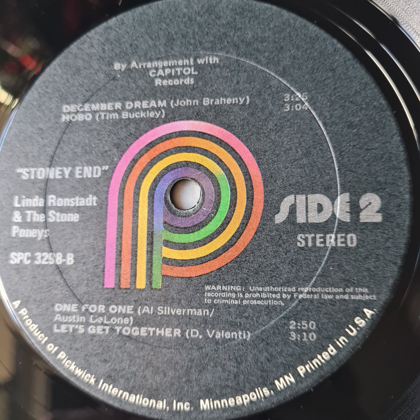 Linda Ronstadt & The Stone Poneys - Stoney End - 1976 (USA Pressing) - Vinyl Record LP